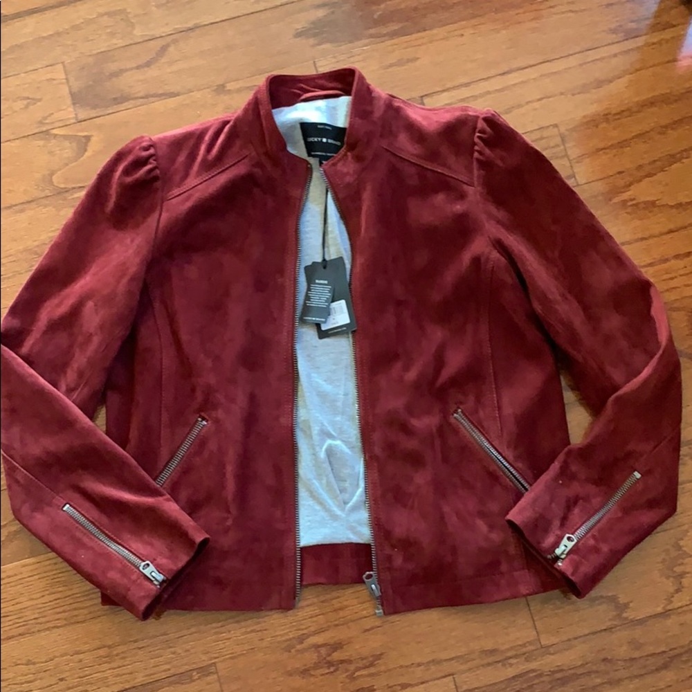 Brand New- Lucky Suede Maroon Jacket